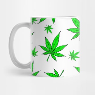 Distinct Weed Leaves Pattern Mug